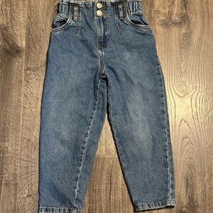 Girls 6 Zara Paperbag Waist Straight Jeans